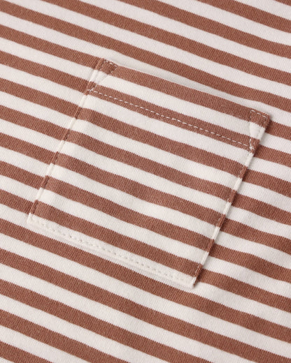 Boxy Pocket Tee + Short Set Poppy Stripe