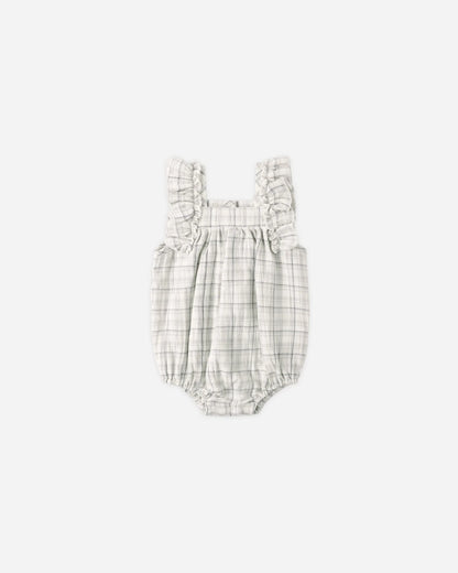 Maya Romper Blue Plaid