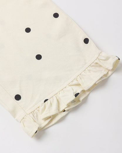 Oceanside Top + Wide Leg Pant Set- Polka Dot