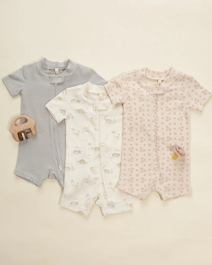 Zip Short Sleeve Sleeper Strawberries