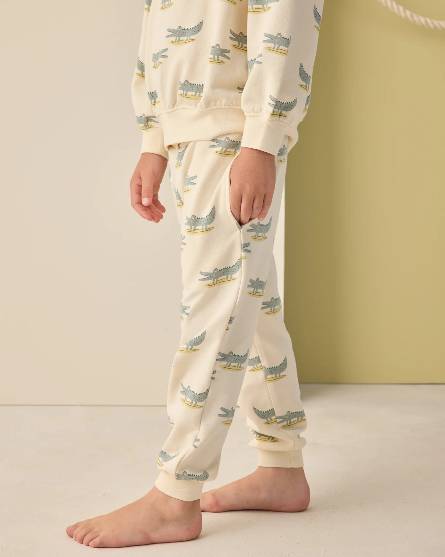 Relaxed Sweatshirt + Sweatpant Set- Alligators
