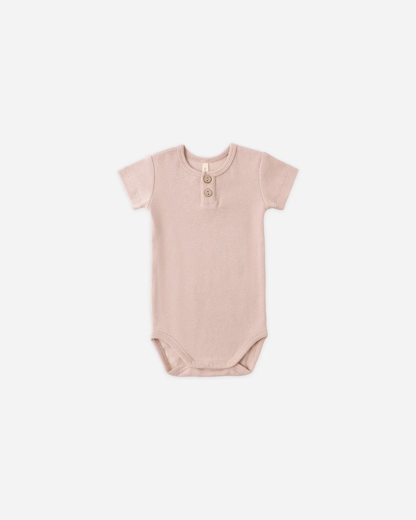 Ribbed Henley Bodysuit + Legging Set- Blush