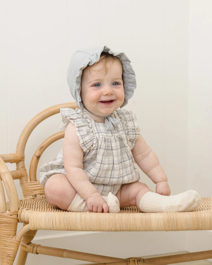 Maya Romper Blue Plaid