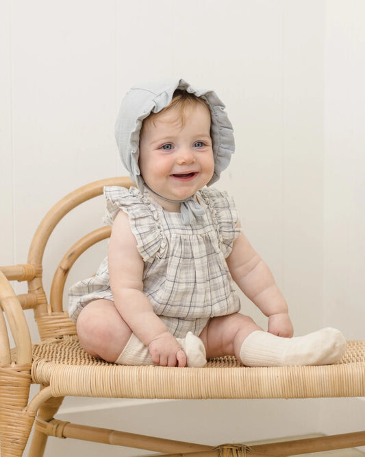 Maya Romper Blue Plaid