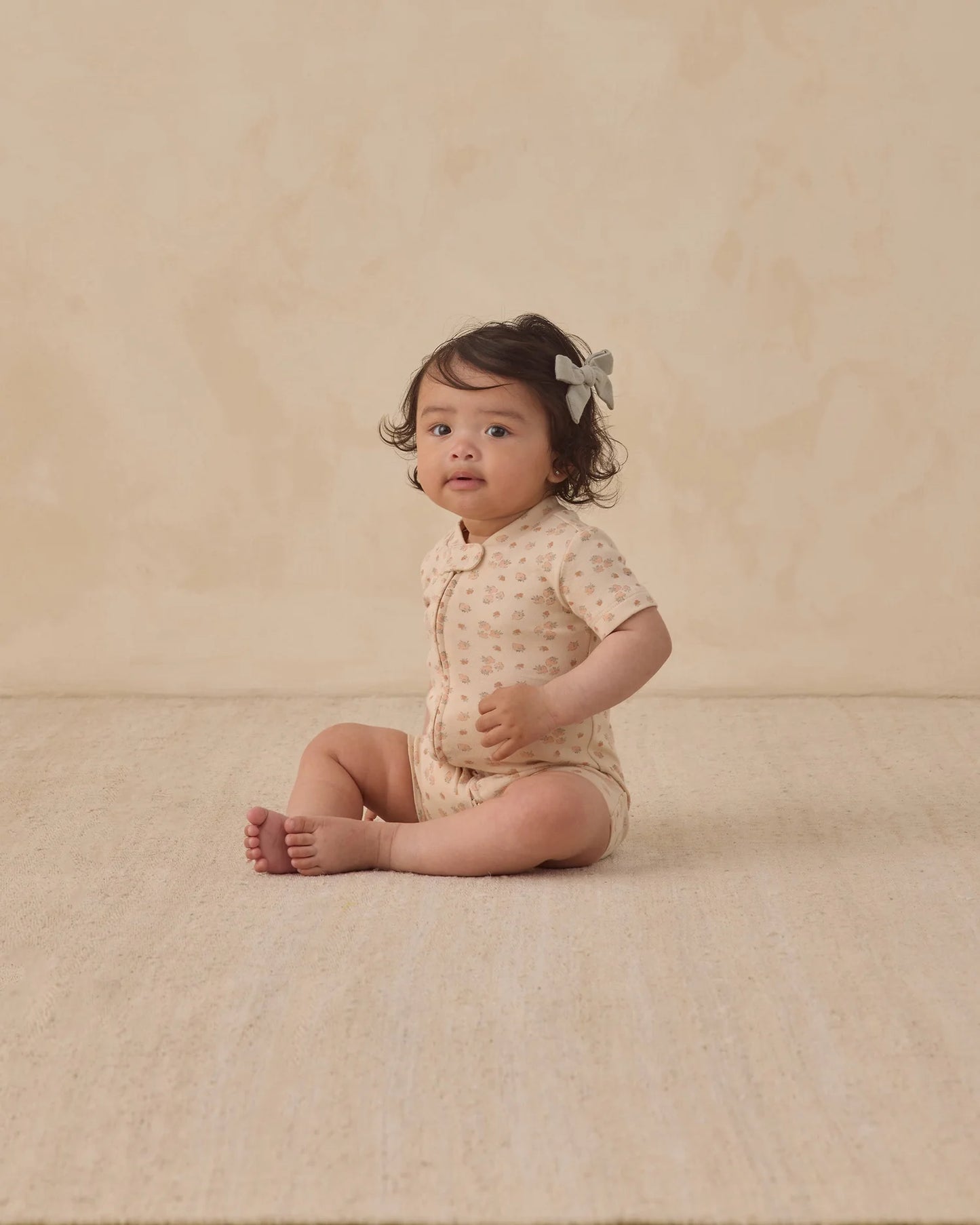 Zip Short Sleeve Sleeper Strawberries