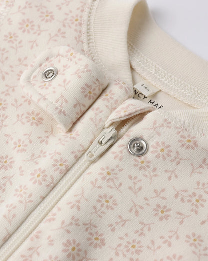 Zip Longsleeve Sleeper Footie Ditsy