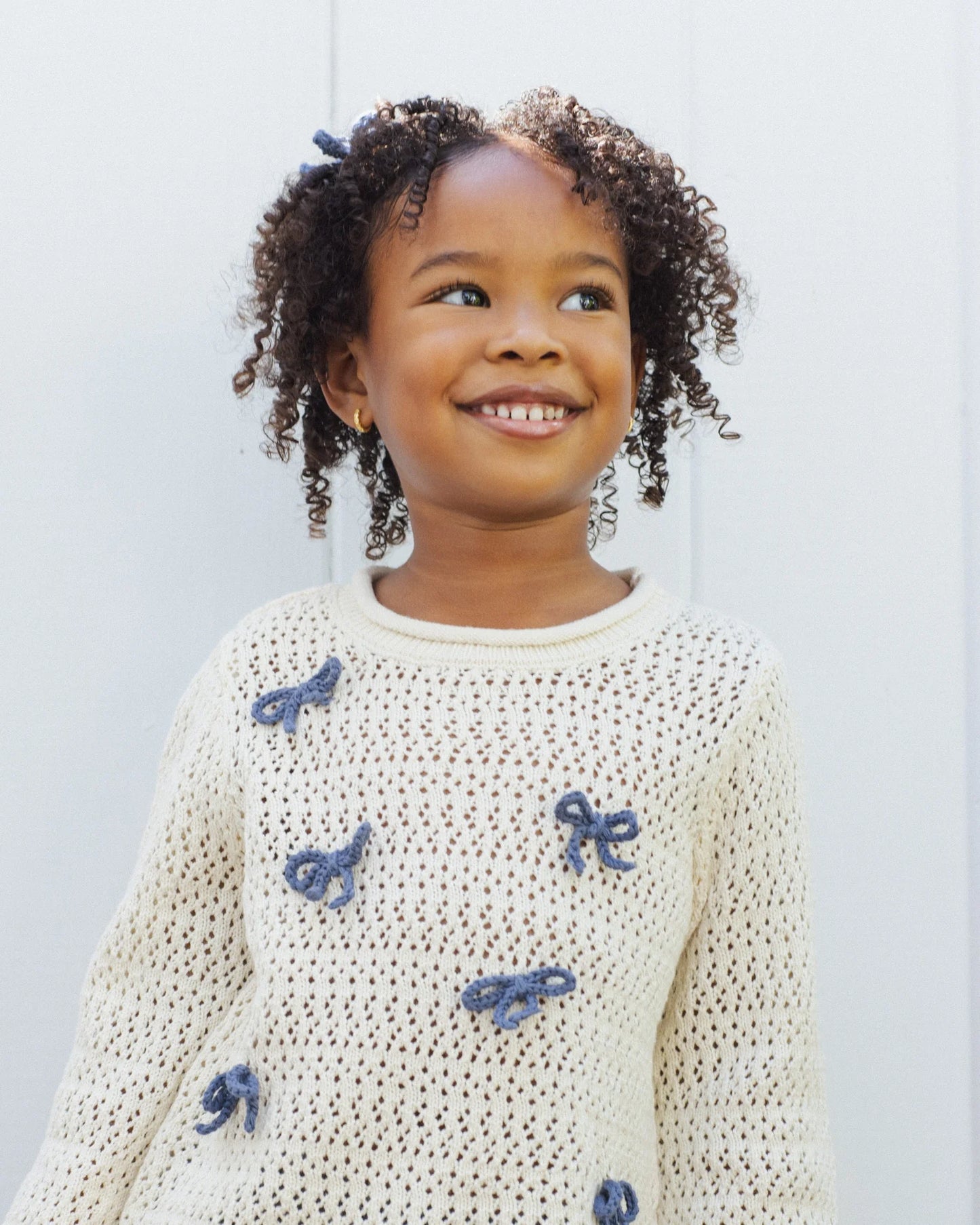 Crochet Knit Pullover || Bows