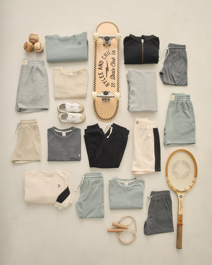 Cove Essential Pocket Tee + Oceanside Tech Short Heathered Black