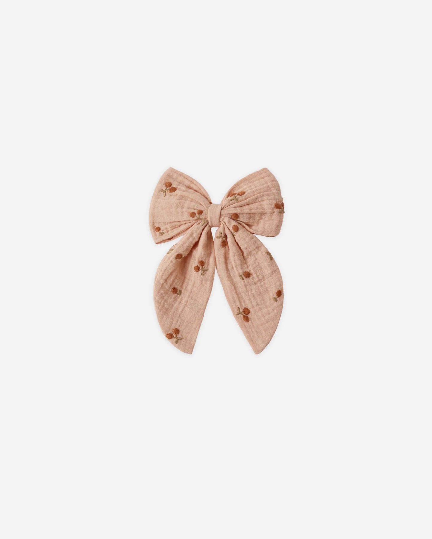 Oversized Bow Cherry Embroidery