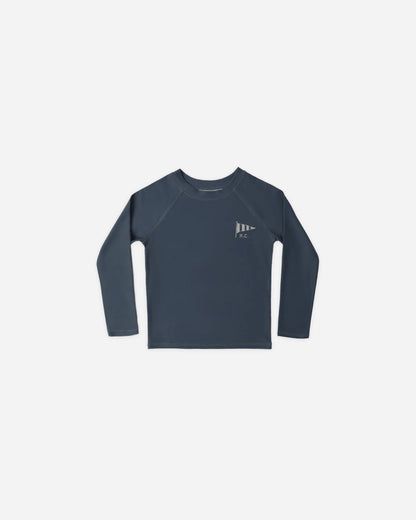 Swim Trunk Sharks + Long Sleeve Rashguard Navy
