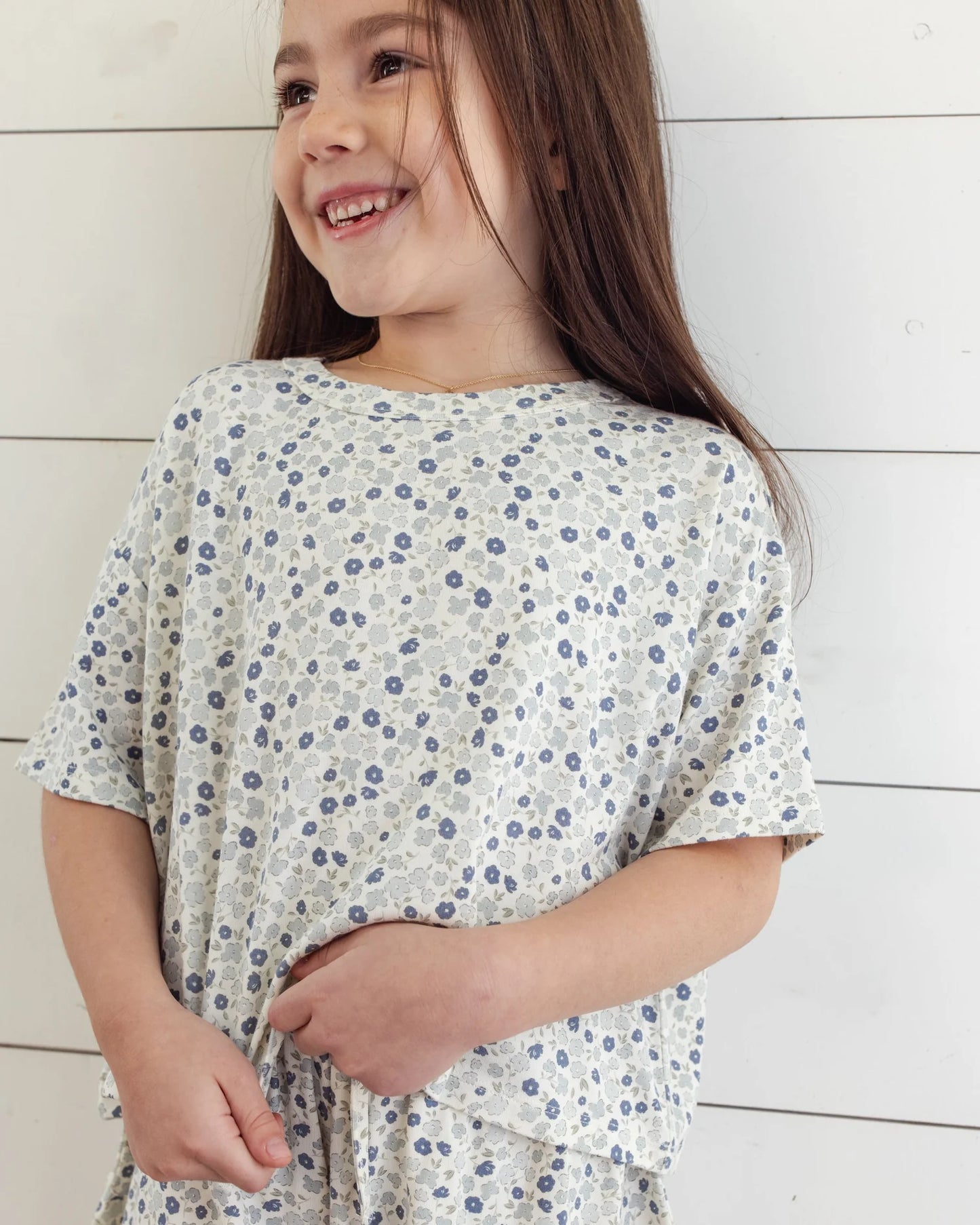 Mosie Set || Blue Ditsy
