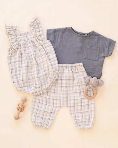 Woven Boxy Top Ocean + Utility Short Ocean