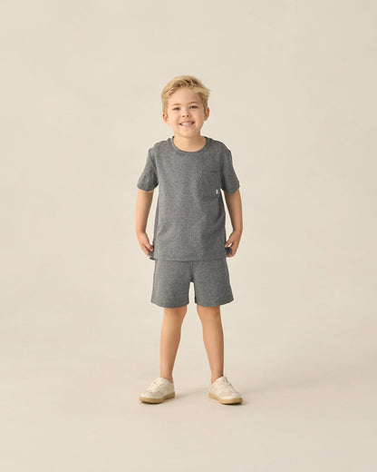 Cove Essential Pocket Tee + Oceanside Tech Short Heathered Black