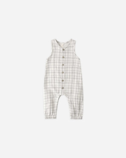 Woven Jumpsuit Blue Plaid