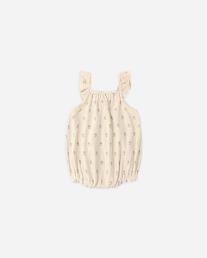 Ribbed Ruffle Romper Buttercup