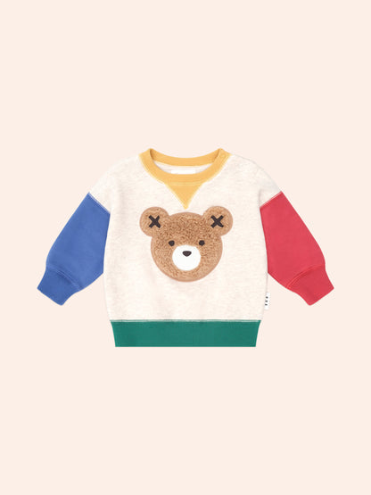 Furry Huxbear Colour Block Sweatshirt + Trackpant Set