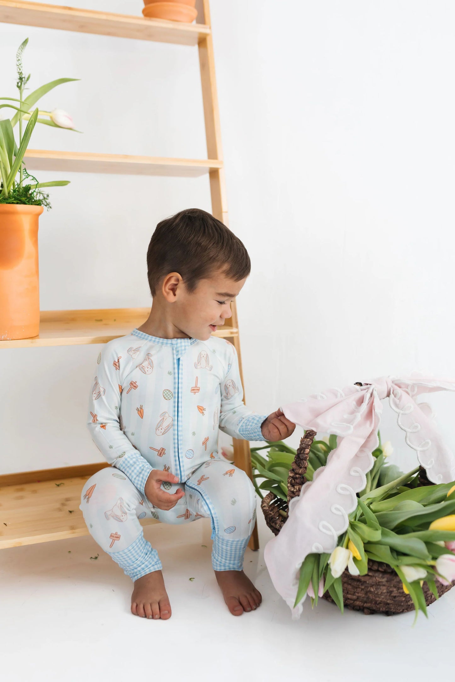 Oliver Rabbit Zipper Romper