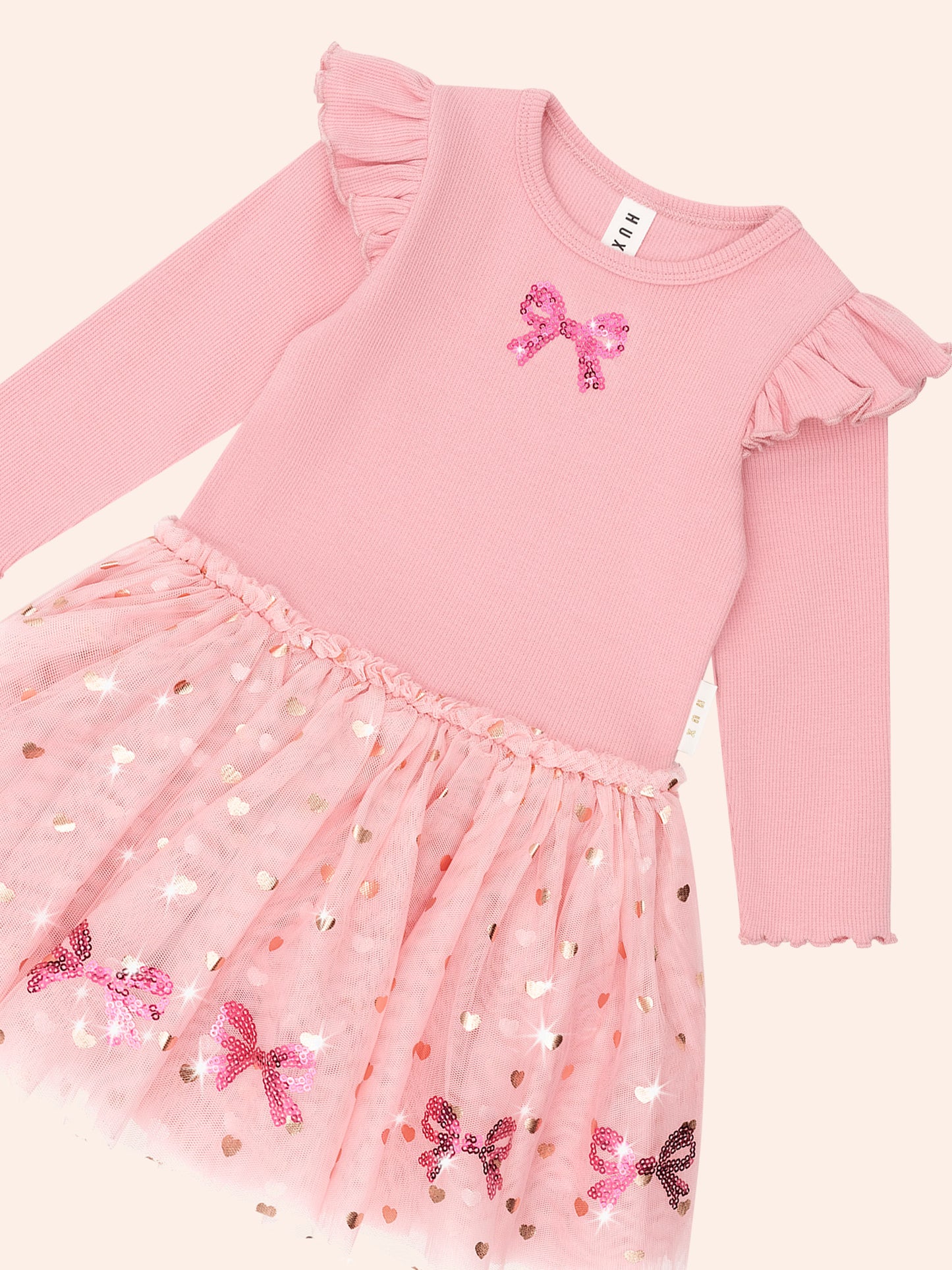 Sequin Bow Tulle Dress