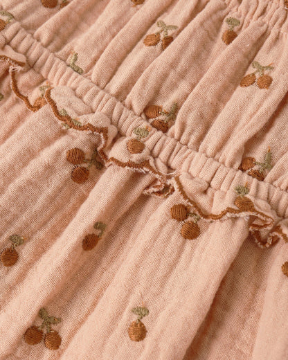 Smocked Tank Cherry Embroidery
