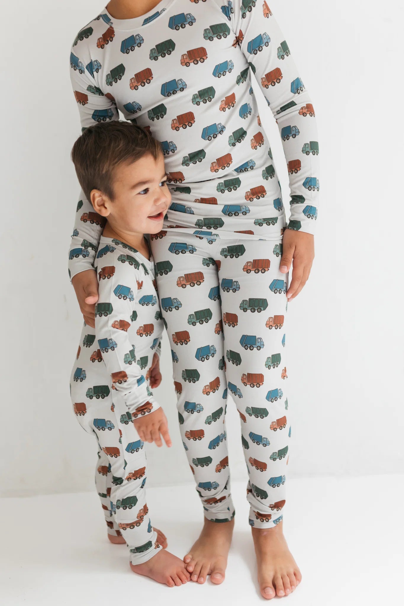 Trash Trucks Zipper Romper