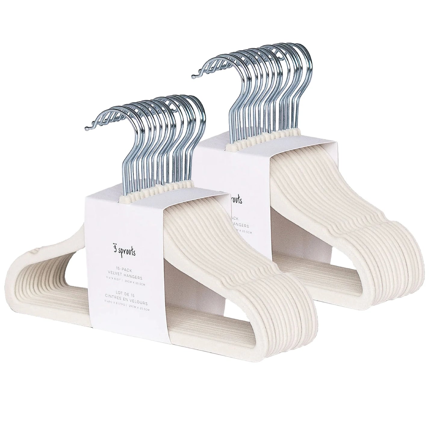 cream velvet non-slip hangers (30 hangers)