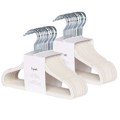 cream velvet non-slip hangers (30 hangers)