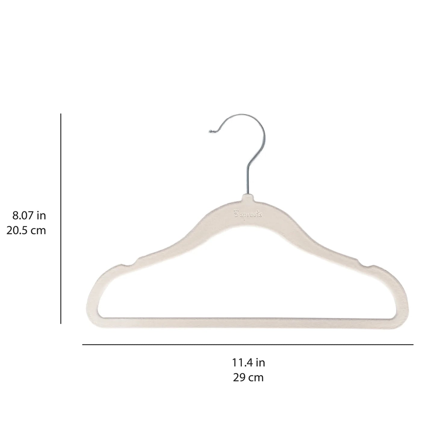 cream velvet non-slip hangers (30 hangers)