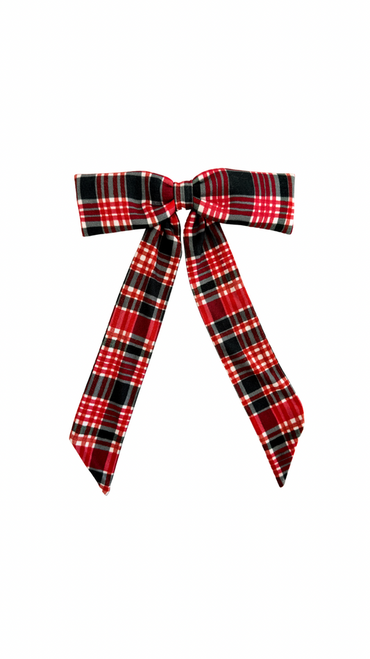 Home For The Holidays Plaid Hair Bow IMJ x Bre Sheppard