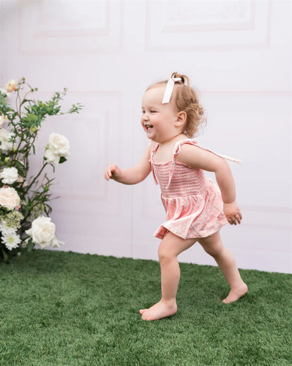 Victoria Smocked Bubble Romper