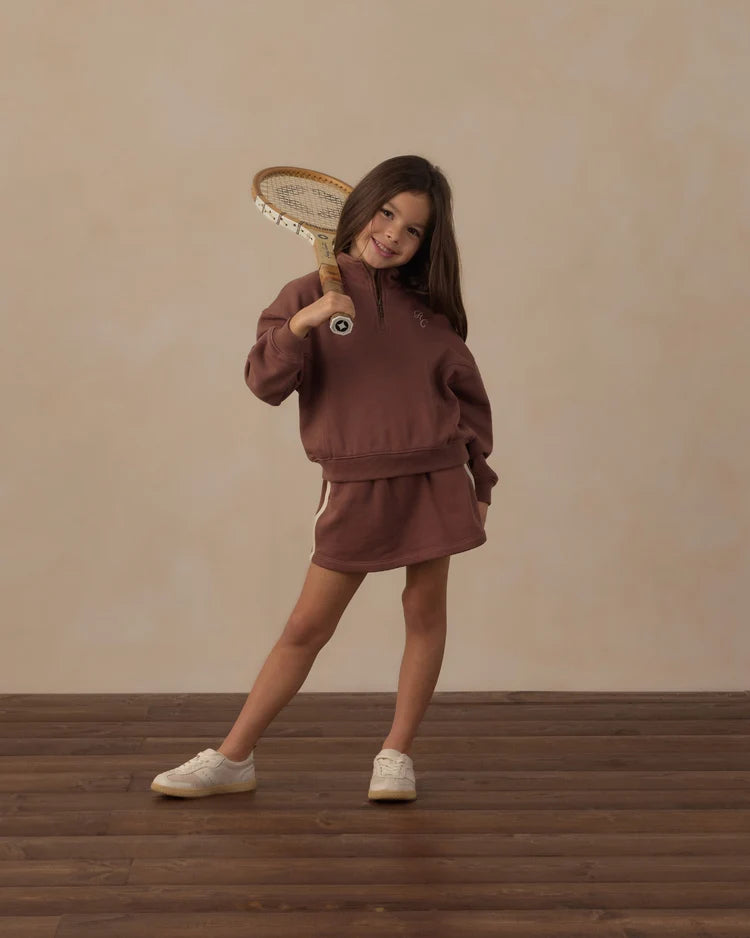 Half Zip Sweatshirt Mulberry + Sports Skirt Mulberry
