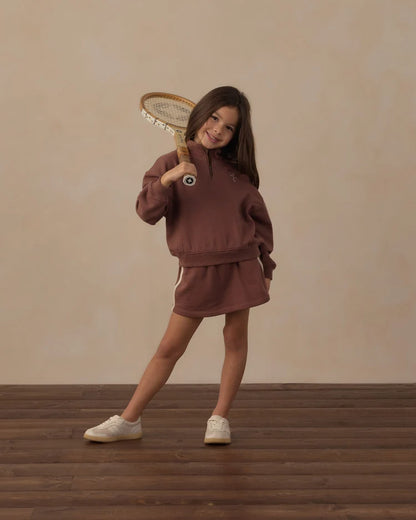 Half Zip Sweatshirt Mulberry + Sports Skirt Mulberry