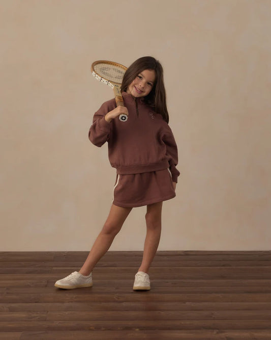 Half Zip Sweatshirt Mulberry + Sports Skirt Mulberry