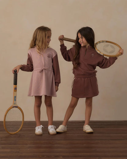 Half Zip Sweatshirt Mulberry + Sports Skirt Mulberry