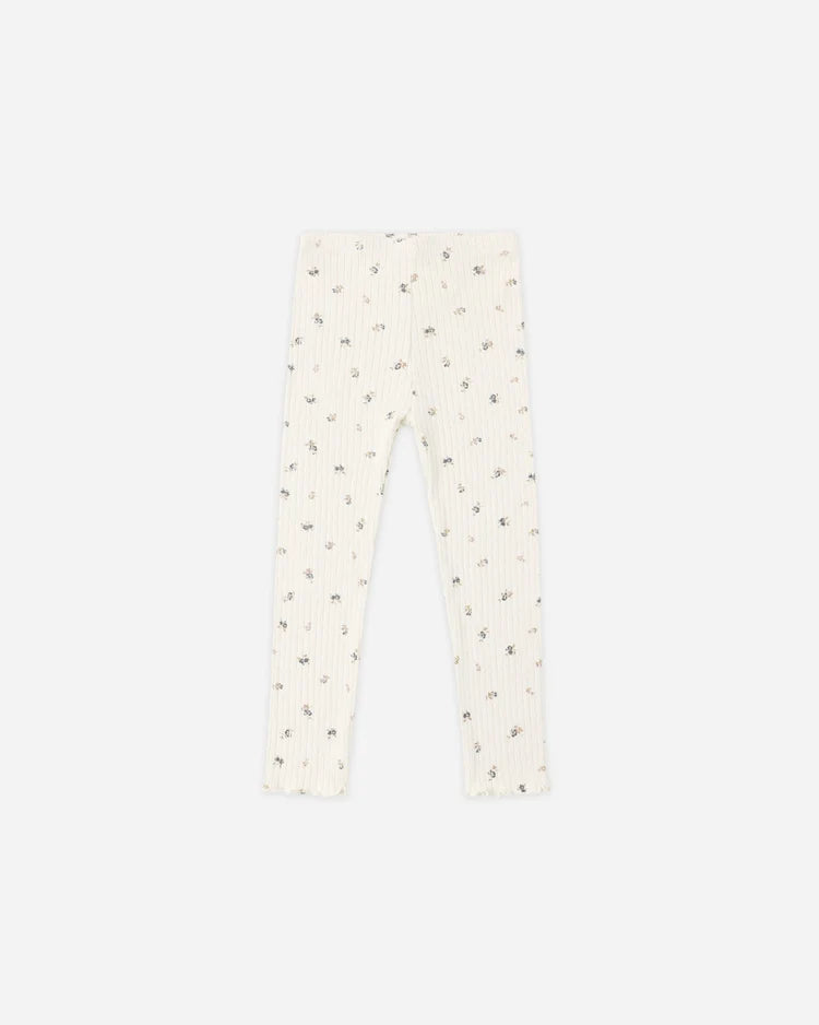 Ribbed Long Sleeve + Legging | Natural Ditsy