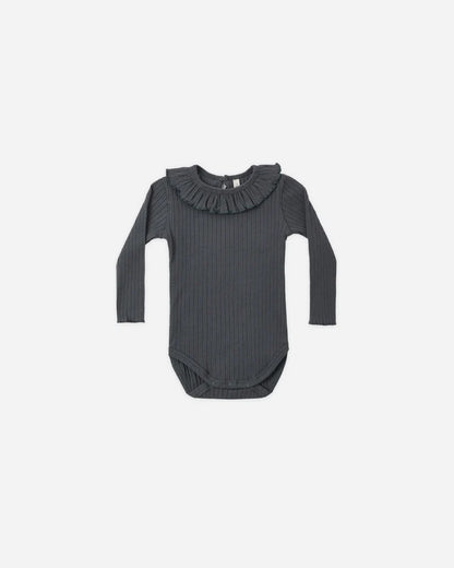 Ruffle Collar Bodysuit + Legging | Midnight