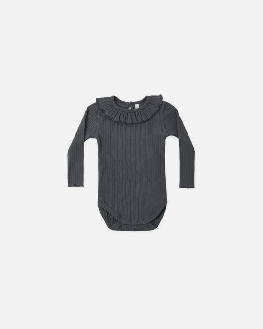 Ruffle Collar Bodysuit + Legging | Midnight