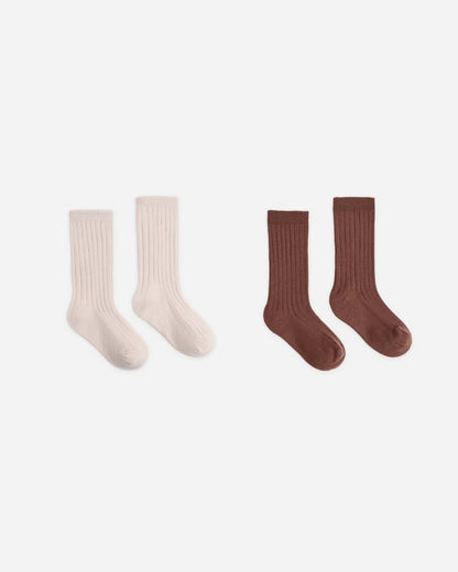 Ribbed Socks, 2-Pack | Petal & Mulberry