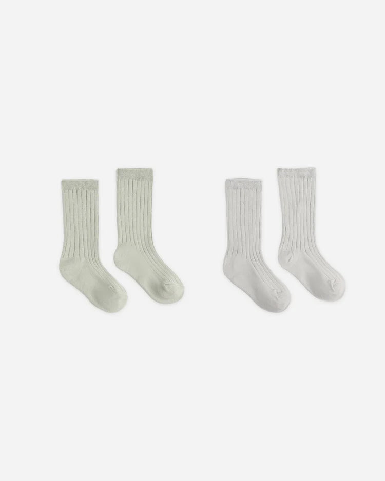 Ribbed Socks, 2-Pack | Fog & Sage