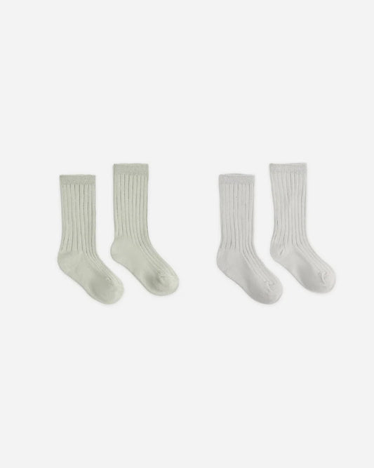 Ribbed Socks, 2-Pack | Fog & Sage