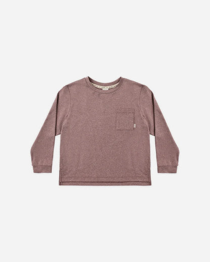 Long Sleeve Pocket Tee + Oceanside Tech Short | Heathered Mulberry