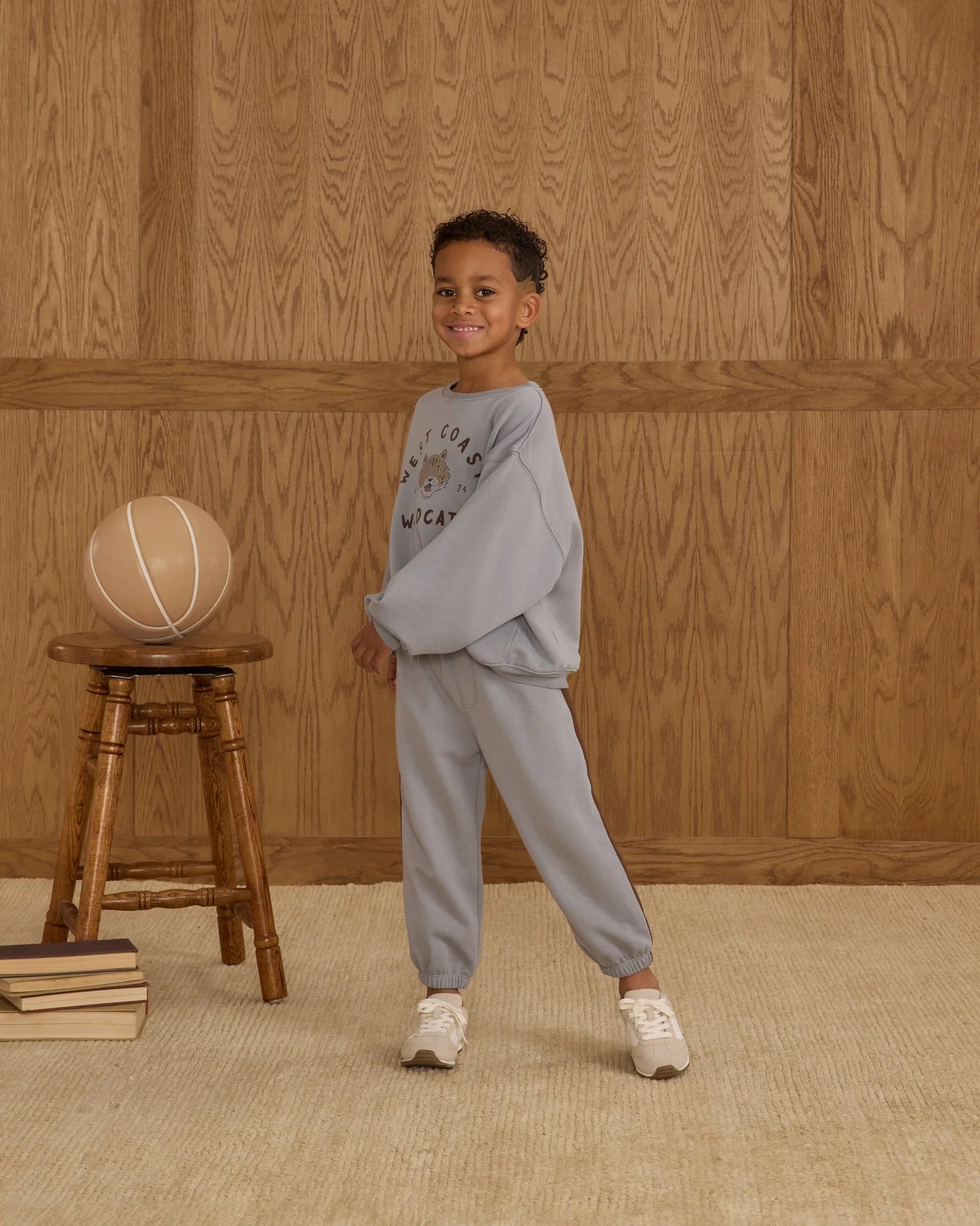 Oversized Sweatshirt + Relaxed Jogger || Dusty Blue Wildcats