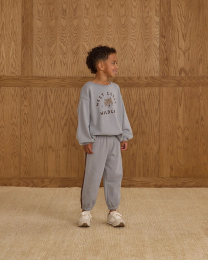 Oversized Sweatshirt + Relaxed Jogger || Dusty Blue Wildcats