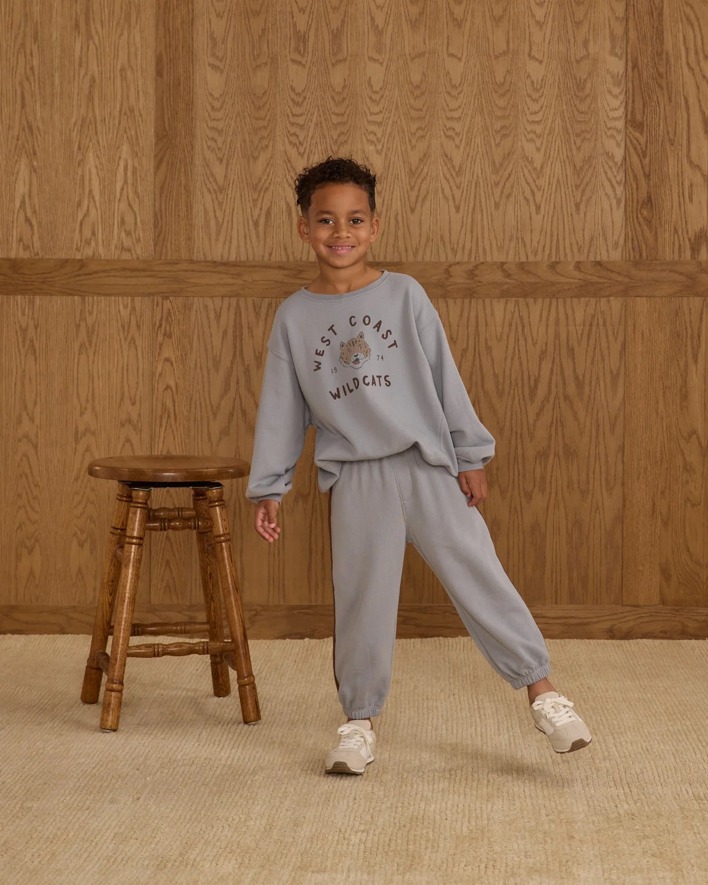 Oversized Sweatshirt + Relaxed Jogger || Dusty Blue Wildcats