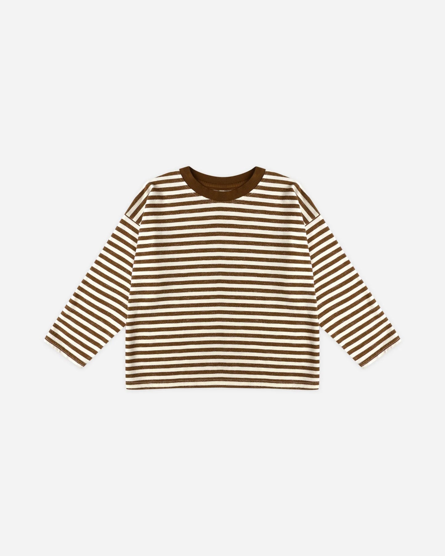 Camden Long Sleeve Tee || Brown Stripe