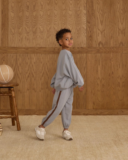 Oversized Sweatshirt + Relaxed Jogger || Dusty Blue Wildcats