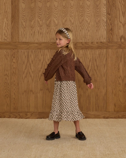 Bobble Cardigan || Brown