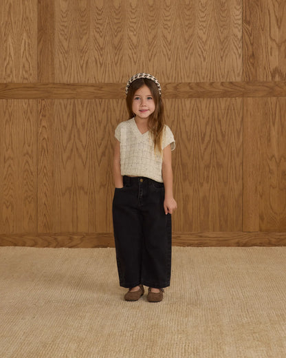 Straight Leg Pant || Washed Black