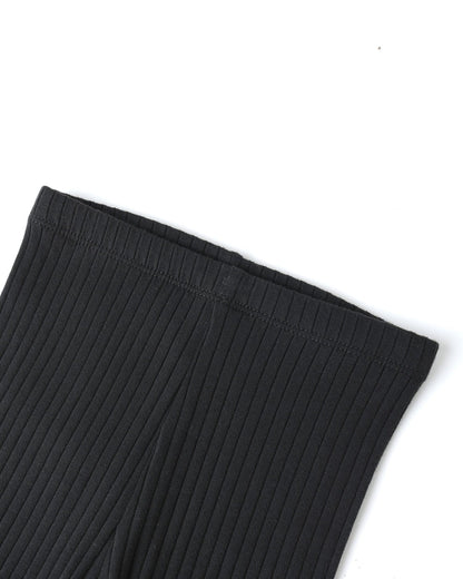 Ribbed Long Sleeve + Legging || Black