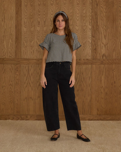 Women's Barrel Denim | Washed Black