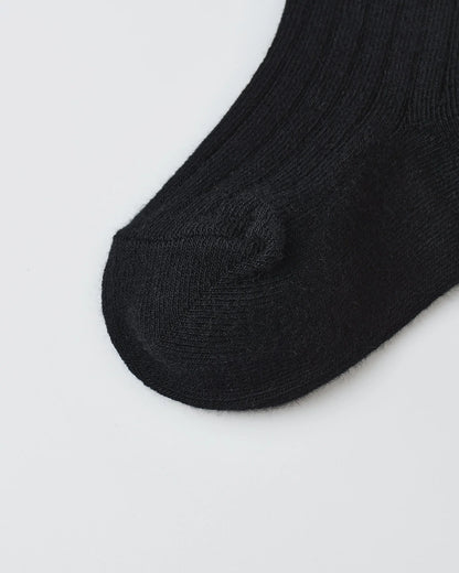 Ribbed Socks || Black, Antique